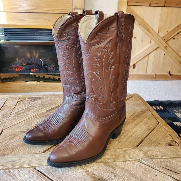 unbranded Other - Unbranded Leather Western Cowboy Boots Size 9D Peanut Brittle Brown